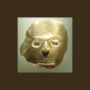 Rare pre Hispanic gold artifact at Museo del Oro Bogota Colombia