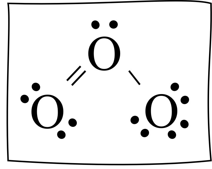 ozone lewis structure not showing the pair of O3 resonance structures
