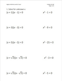 algebra 1 worksheets