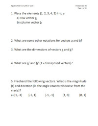 Algebra 2 Worksheets, Problem Set 8