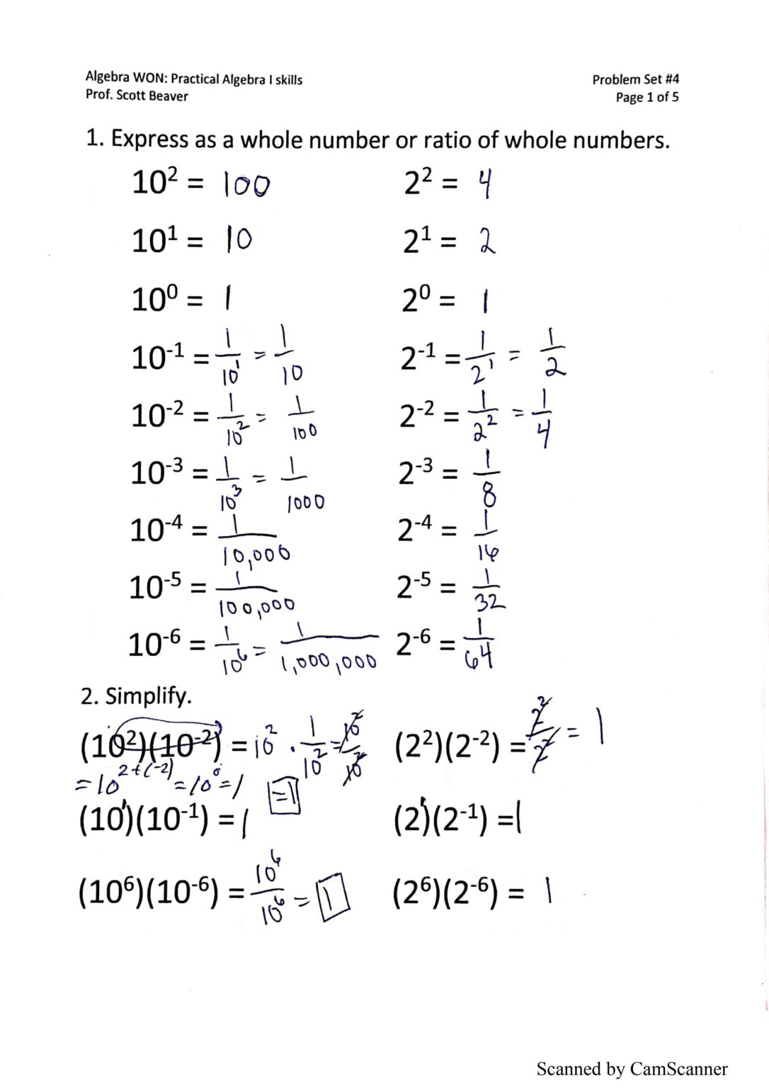 Algebra 1 Worksheets – Easy Hard Science