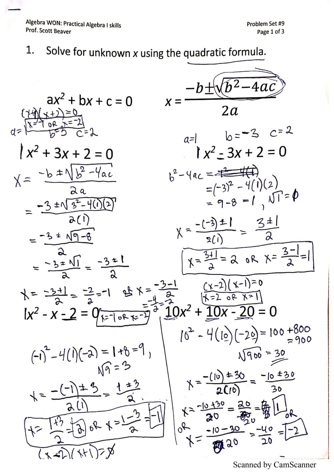 Algebra 1 Worksheets – Easy Hard Science